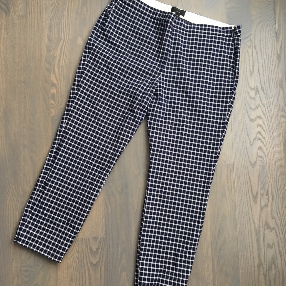 J Crew Martie Pant in Navy check